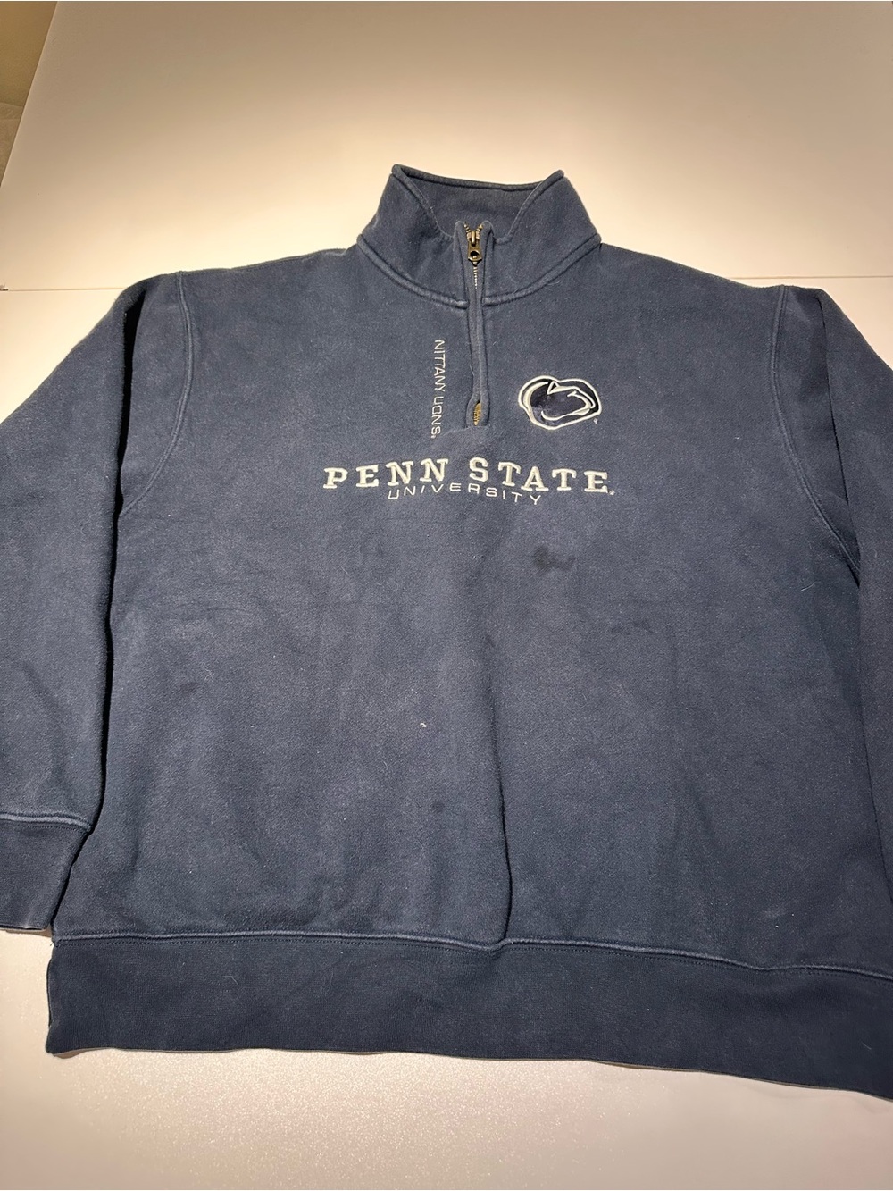 Jansport Navy Half-Zip Pullover with White Embroidery